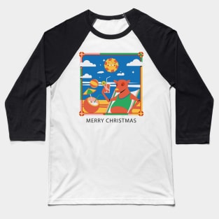 Merry Christmas Deer Summer Baseball T-Shirt